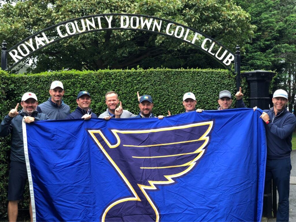 Group Captain Matt McHugh and Friends from Greenbrier Hills Country Club support their team at Royal County Down