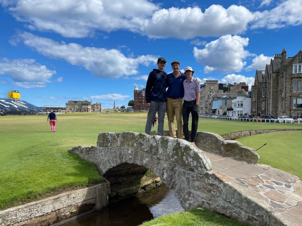 63 The Wald Family from Norwood Hills Country Club on the Swilcan Bridge