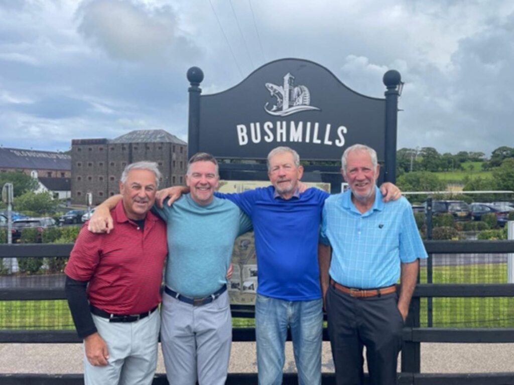 66 Group Captain Jeff Young and Friends from Fountaingrove Golf and Athletic Club and Mayacama Golf Club at the Bushmills Distillery