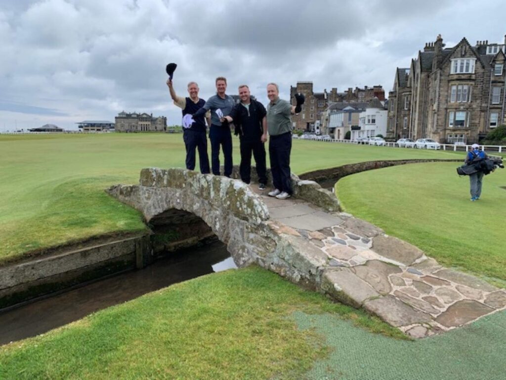 Group Captain Frank Langston and Friends from Golden Eagle Country Club at The Home of Golf