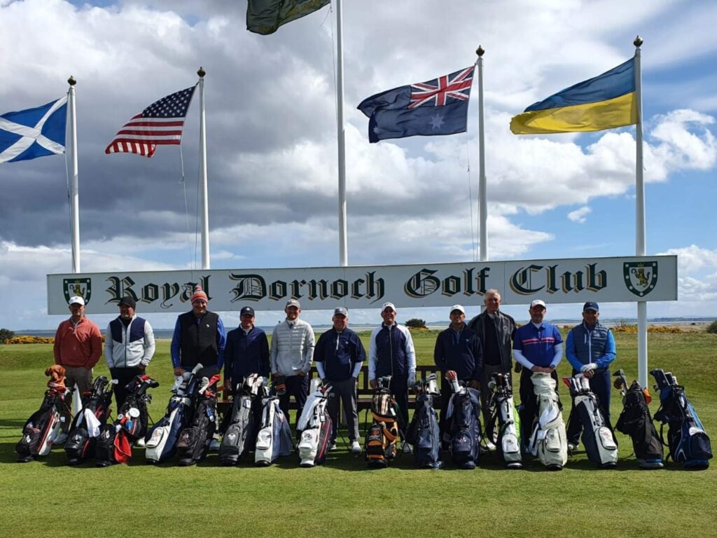 69 Jay Wick, PGA and his Old Sandwich Golf Club members at Royal Dornoch