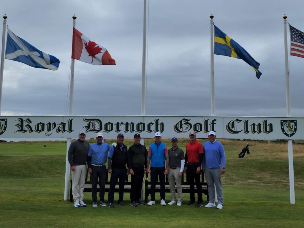 74 Group Captain John Steele and Friends at from Westmoreland Country Club at Royal Dornoch