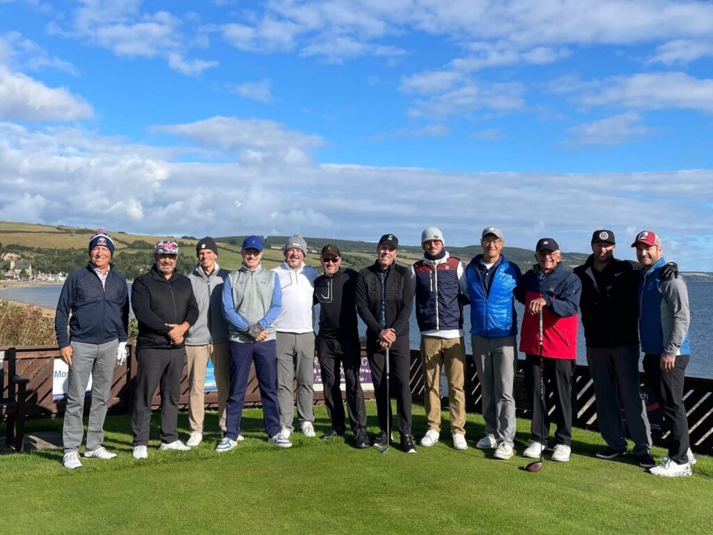 75 John McMullen, PGA with his Hillcrest Country Club members at Fortrose & Rosemarkie