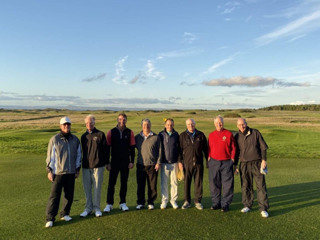 Duncan Setchell, PGA and his Coldstream Country Club members on a brilliant day at Muirfield
