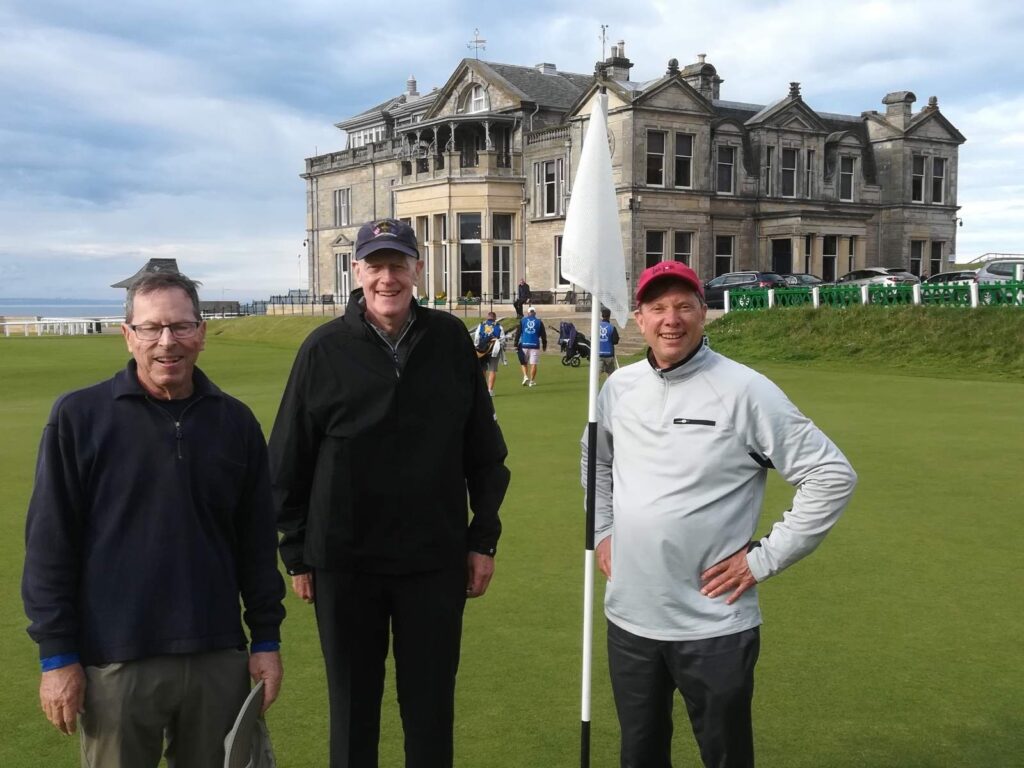 David Medalie, Group Captain Jerry Levine, and Rory Albert from Desert Highlands Club at The Home of Golf