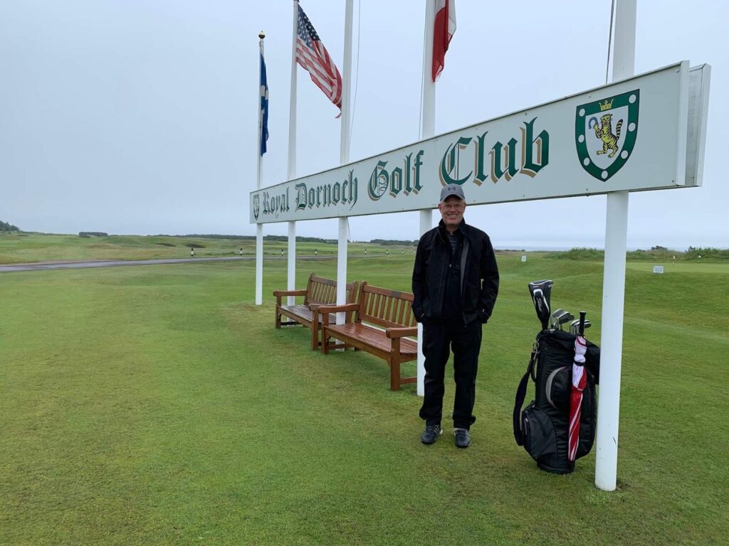 Dave Jaworski prepares for a memorable round at Royal Dornoch