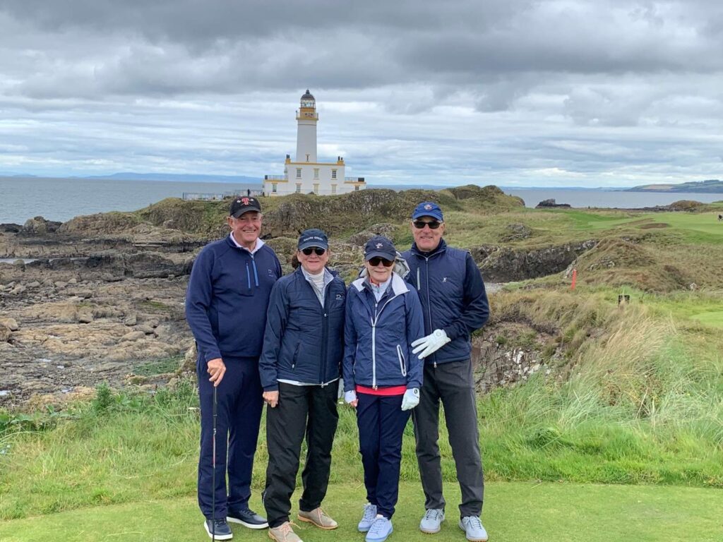 89 The Expedition led by Campbell Gerrish from Apawamis Club and Winged Foot on the 9th tee at Turnberry