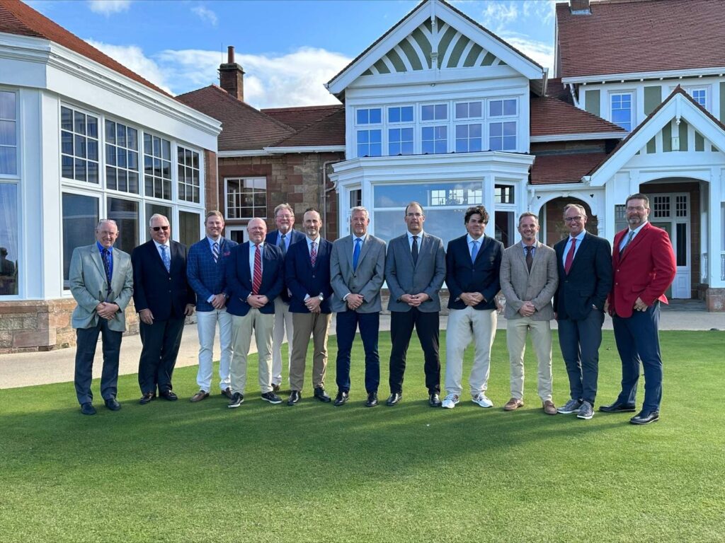 91 Kyle Horton, PGA with his Kalamazoo Country Club members at Muirfield