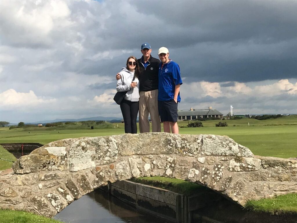 Caroline, Sean, and John Fitzgerald make a few family memories at The Home of Golf