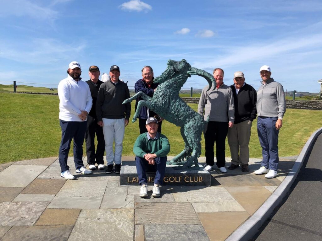 Aaron Krueger, PGA with his Wakonda Club members at Lahinch