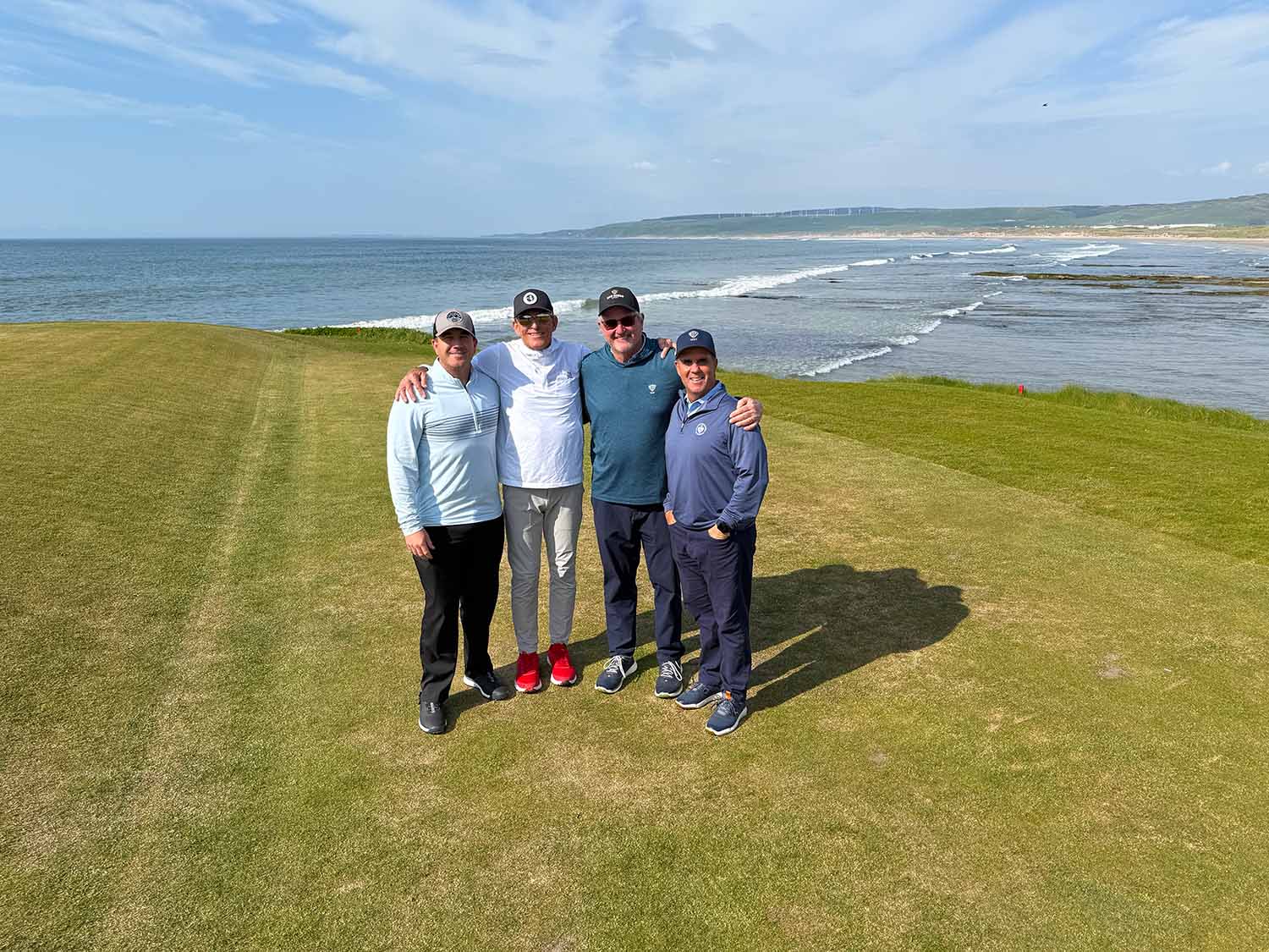 Golfers playing Machrihanish Golf Club