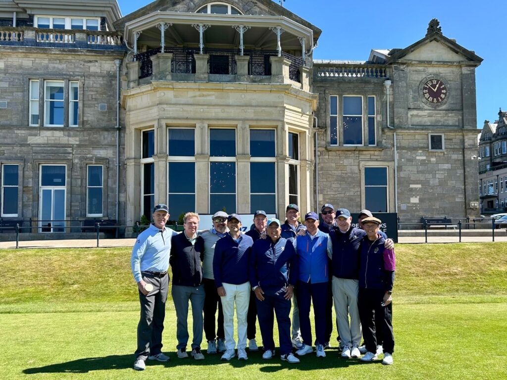 Nick Erlichman, PGA with his Old Sandwich Golf Club members at The Home of Golf.