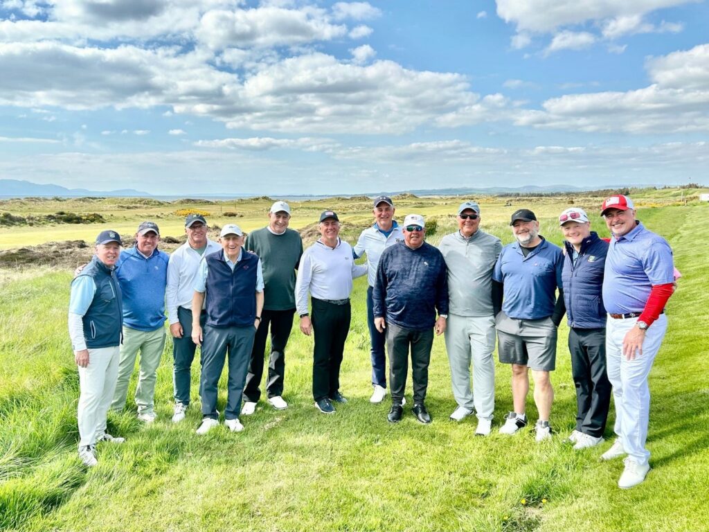 Jay Wick, PGA with his Old Sandwich Golf Club members at Western Gailes.