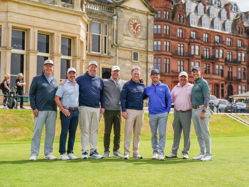 The Expedition led by Hugh Andrews from Mission Hills Country Club, ready for a memorable day at The Old Course.