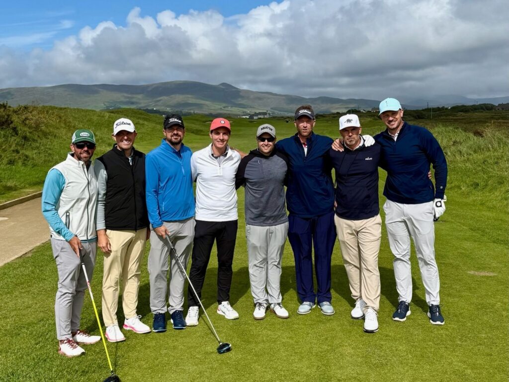 Kyle Kolarz, PGA with his Hillview Country Club members at Waterville Golf Links.