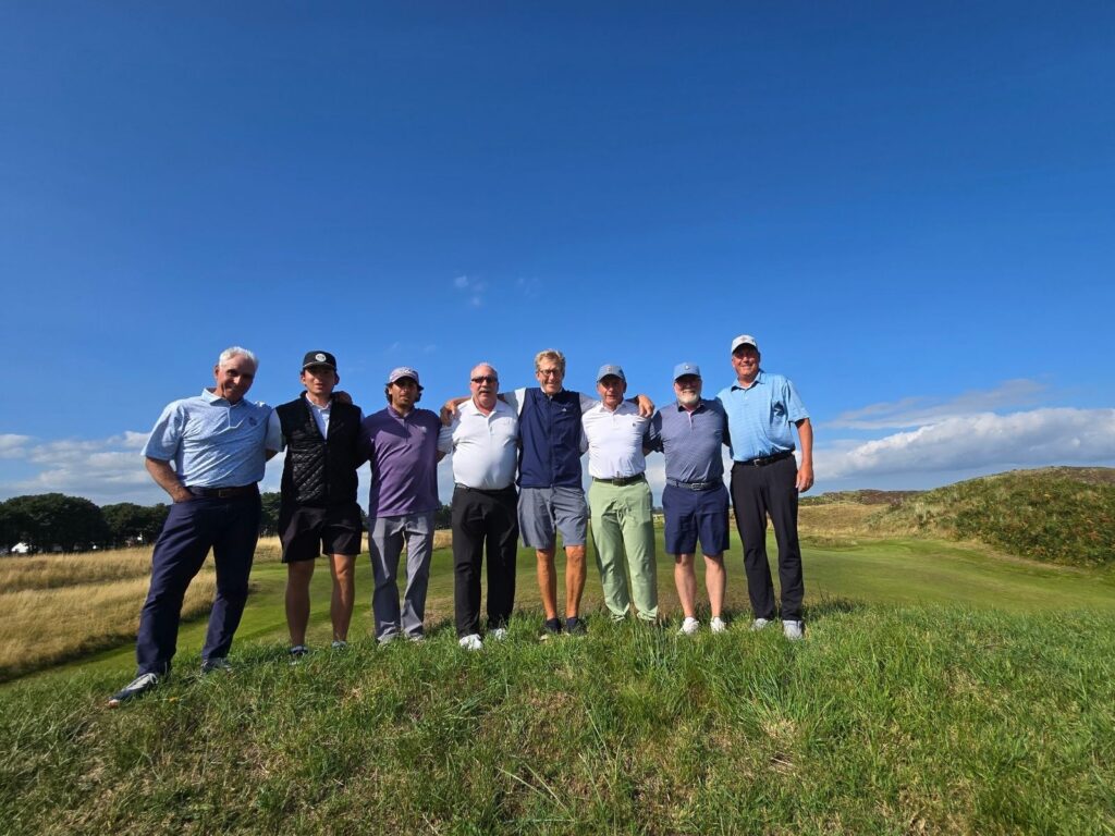 The members of Hollow Brook Golf Club enjoy a postcard day at Royal County Down.