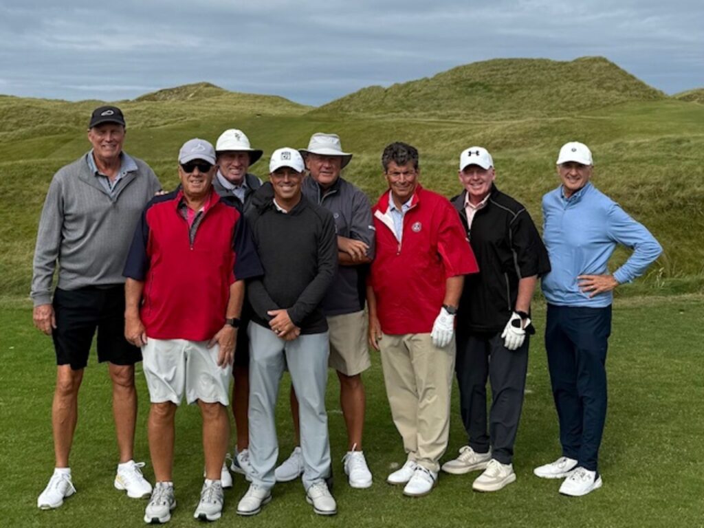 Tom Walters, PGA with his Summit Hills Country Club members at St. Patrick’s Links.