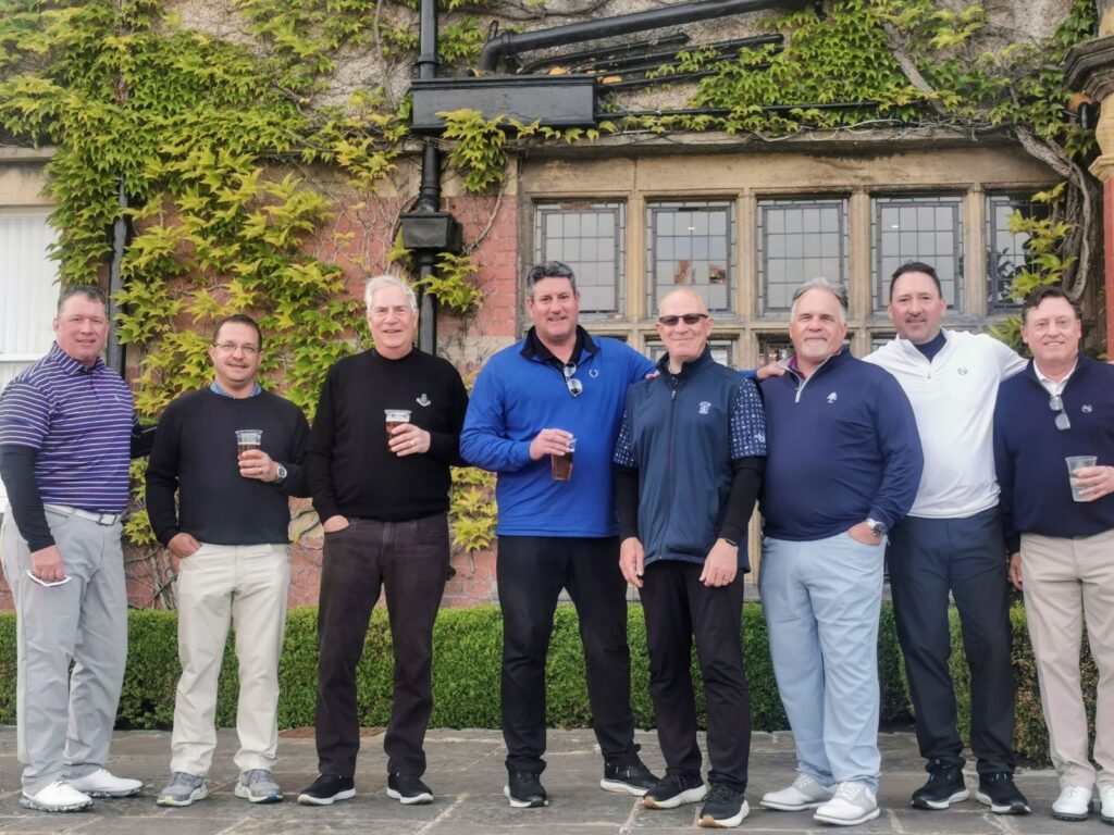 Brad Gregorin, PGA with his Boulder Ridge Country Club members at Royal Liverpool.
