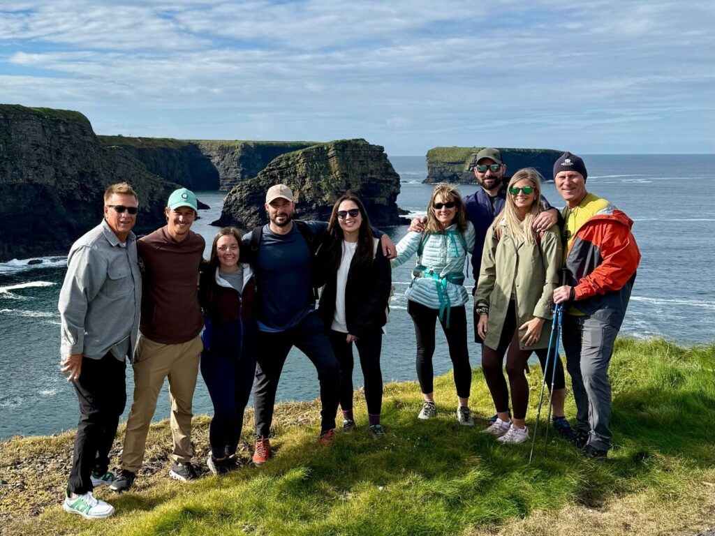 The Expedition led by Dr. Jeff Lawrence, hiking the stunning cliffs of Southwest Ireland.