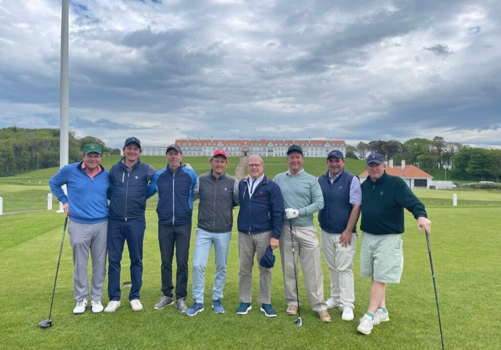 Nick Papadakes, PGA and his Onwentsia Club members at Turnberry