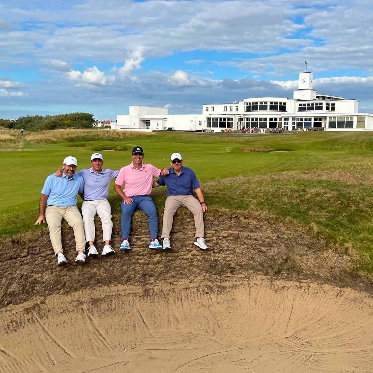 Golfers at Royal Birkdale on England golf trip with Haversham & Baker