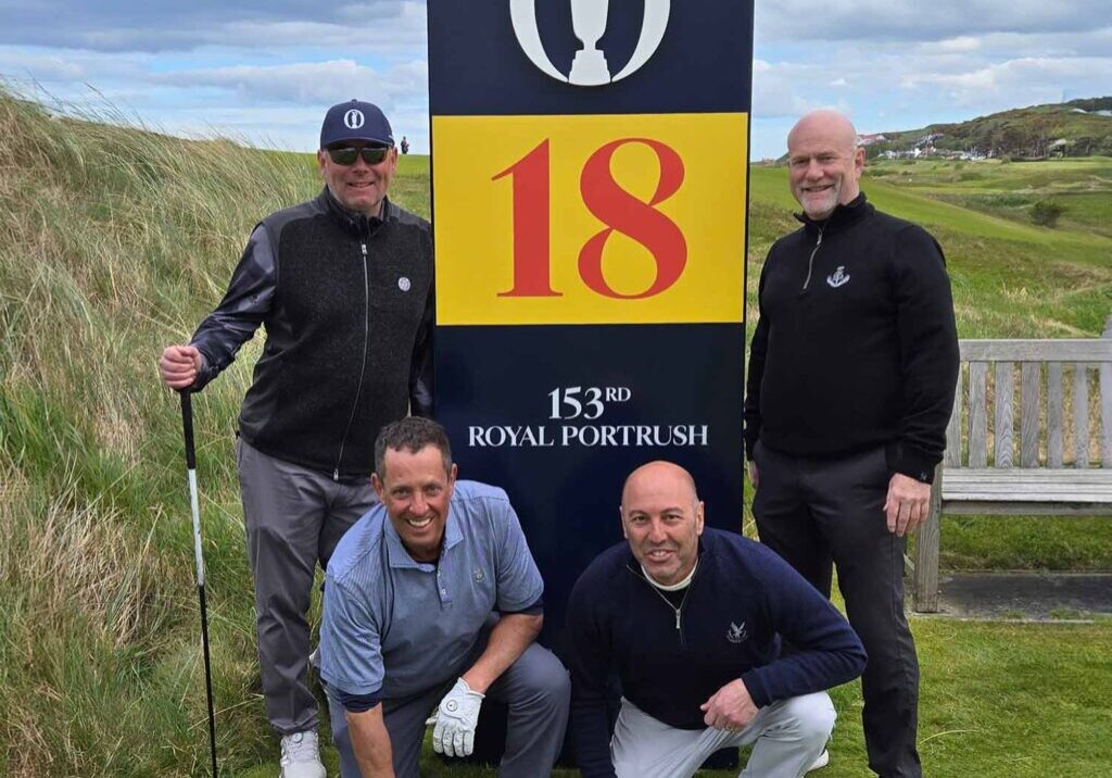 Golfers on a trip to Royal Portrush in Northern Ireland