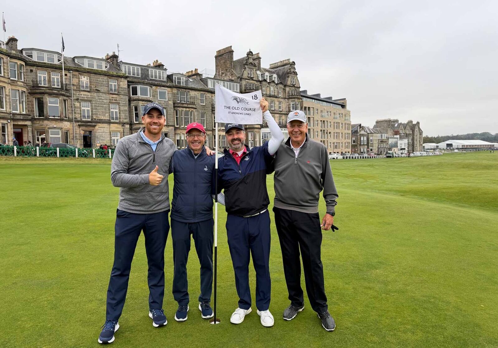 Golfers on The Old Course at St. Andrews on a Scotland golf trip