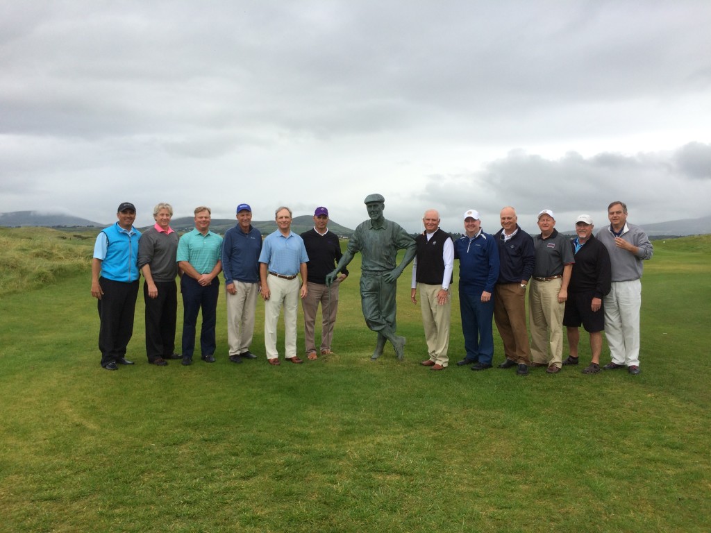 Group Captain Miller and the members of Shady Oaks Country Club at Waterville. 