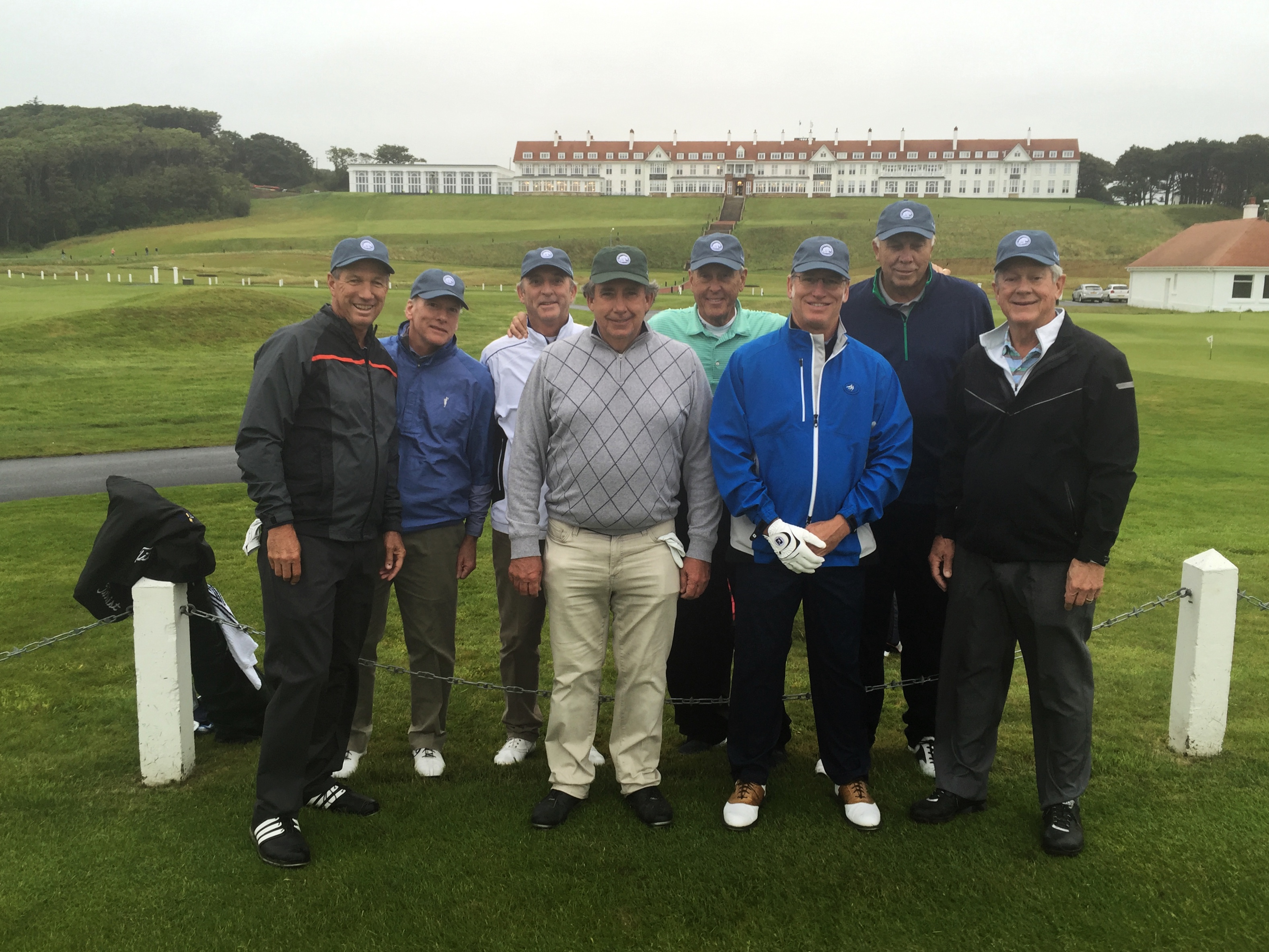 Lindy Miller, PGA and his Shady Oaks members at Turnberry.