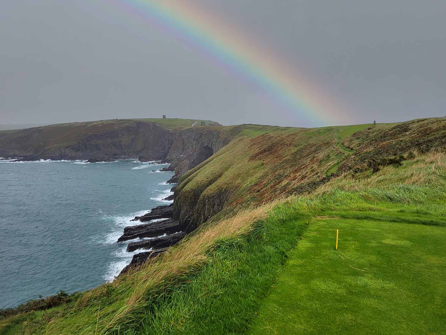 Old Head Golf Links 12th Hole with Rainbow