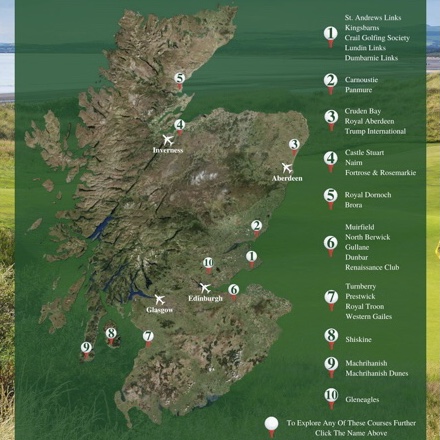 Scotland Golf Course Map