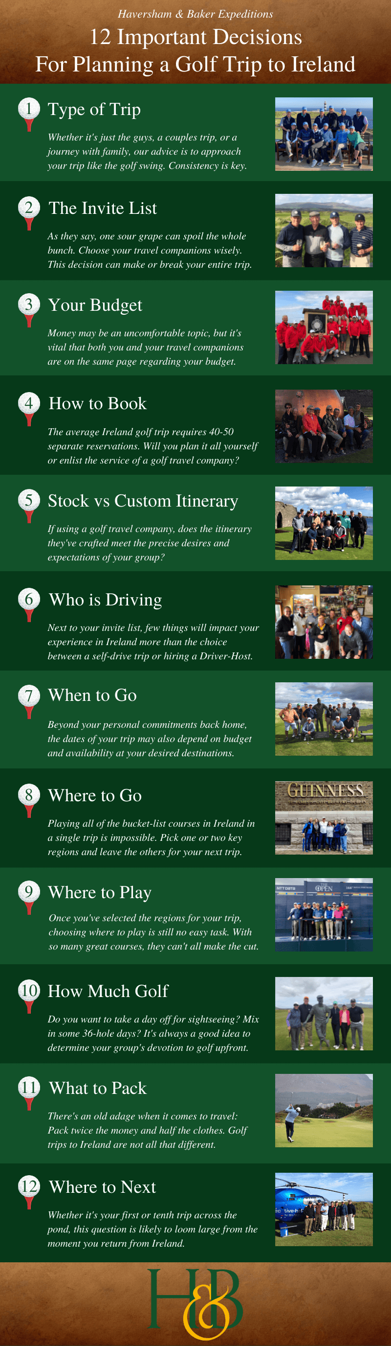 How to Plan a Golf Trip to Ireland Infographic