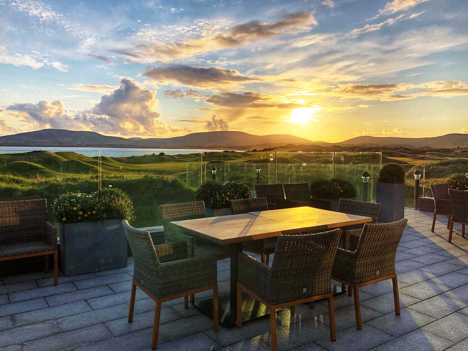 Waterville Golf Links Clubhouse patio