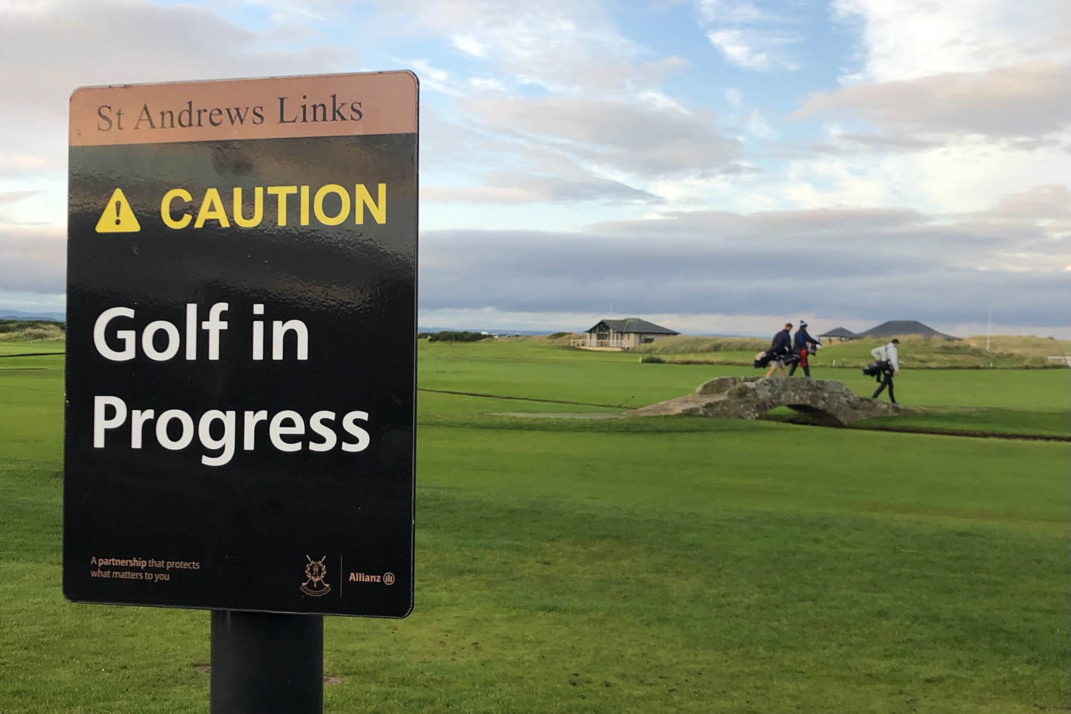 St. Andrews Old Course sign and bridge
