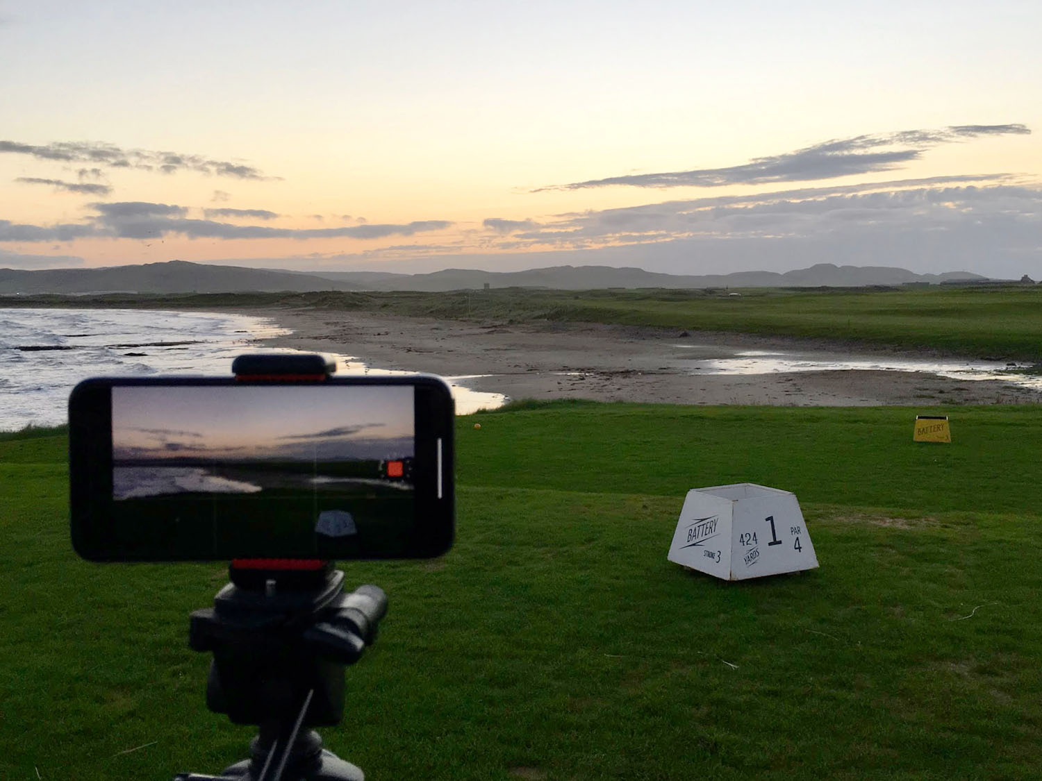 Cell Phone During Scotland Golf Trip