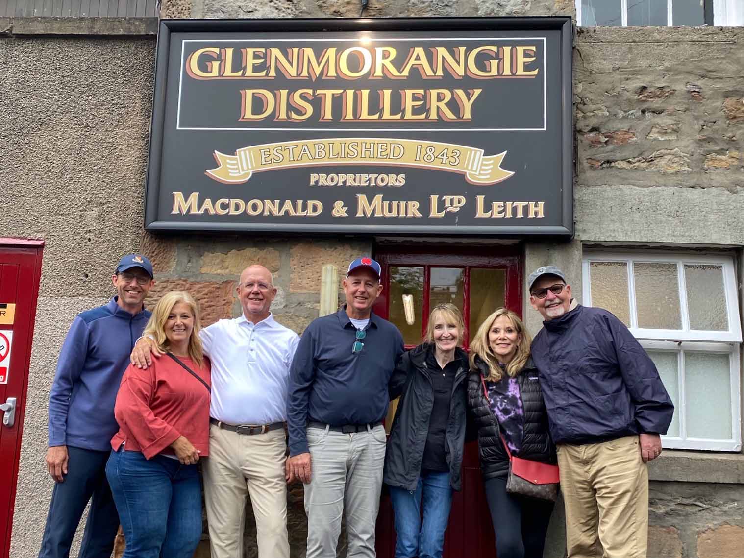 Golfers visiting Glenmorangie Distillery