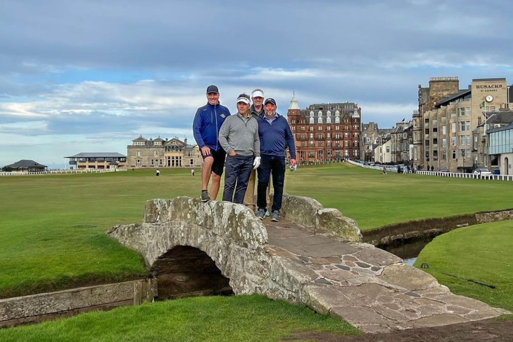 Golfers in St. Andrews Scotland