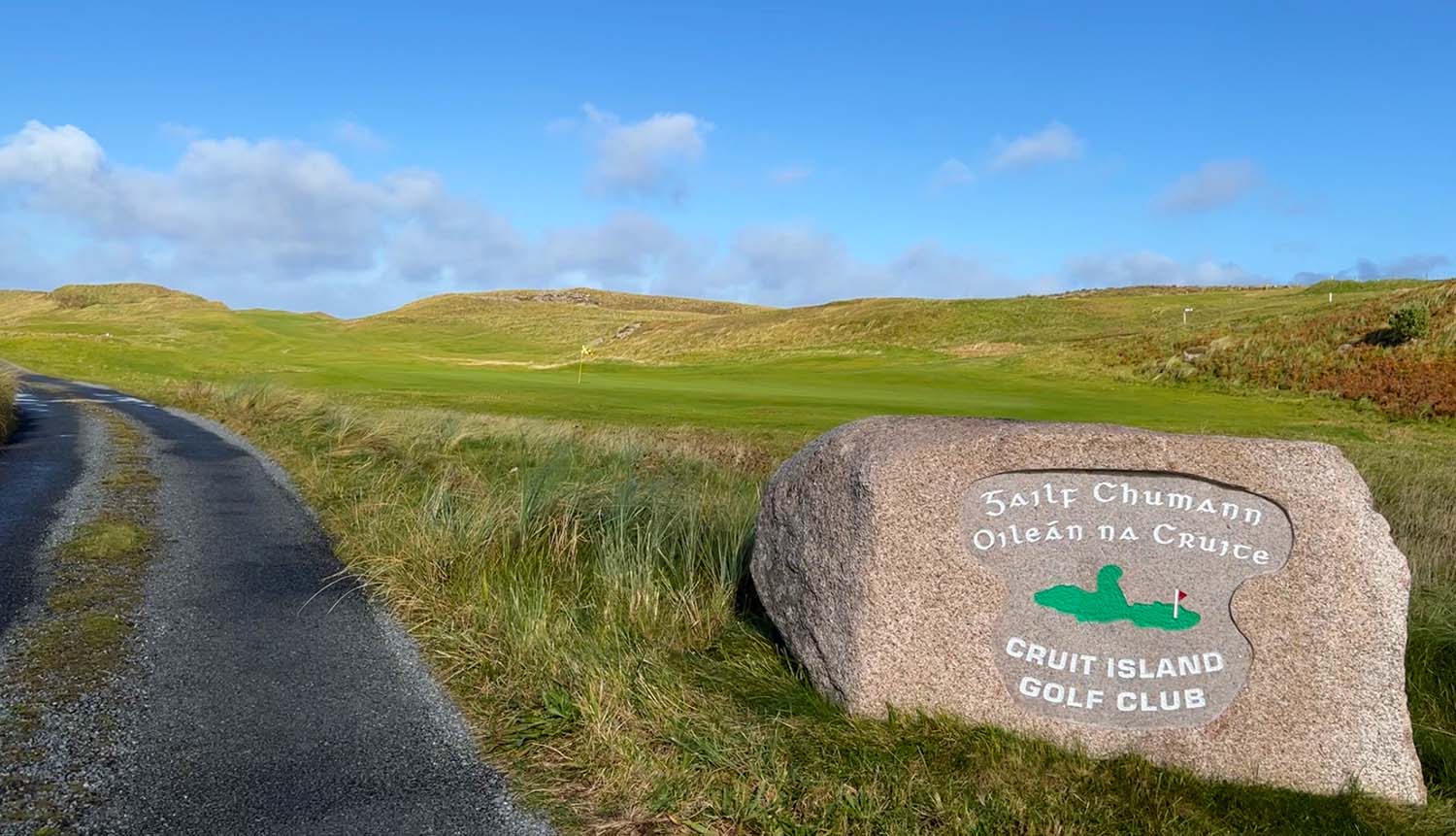 Cruit Island Golf Club sign